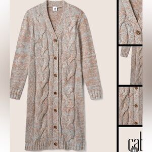 CAbi Sparkles Sweater Champagne Gray